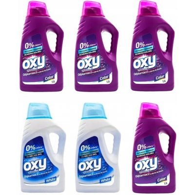 OXY Spotless Mix White a Color tekutý odstraňovač skvrn 6 x 1,5 l – Sleviste.cz