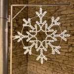 DECOLED Easy Fix 2D LED světelná vločka X, Ø 85 cm, teple bílá, sada na veřejné osvětlení, hliník – Hledejceny.cz