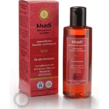 Khadi pleťový a tělový olej Růže 100 ml