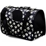 animALL Taška Black with paws L 50 x 22 x 30 cm – Zboží Dáma