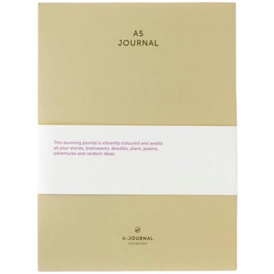 A-JOURNAL collection Linkovaný deník Cream / Pink A5, krémová