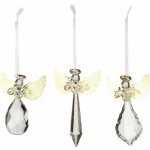 Ozdoby na stromeček Winter Collage Accessoires andělé skleněné 3 ks – Hledejceny.cz