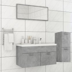 Nábytek XL Set koupelnového nábytku betonově šedý kompozitní dřevo