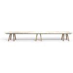 Tribu Teakový jídelní stůl Vis a Vis, obdélníkový 500x99x75 cm, rám teak, deska travertine – Hledejceny.cz