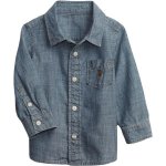GAP Baby košile chambray shirt Modrá – Zboží Dáma