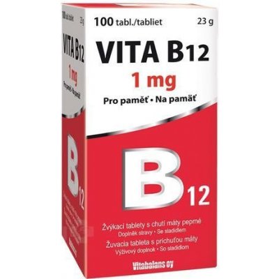 Vita B12 + kyselina listová 1 mg-400mcg 100 tablet – Zboží Mobilmania