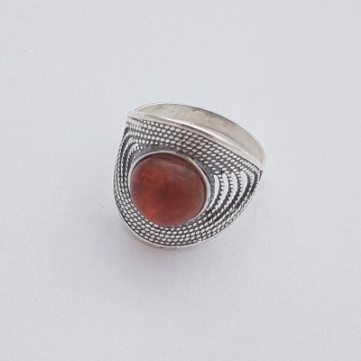 Ibeauty Jantarový prsten s kulatým jantarem J 277R P – Zboží Mobilmania