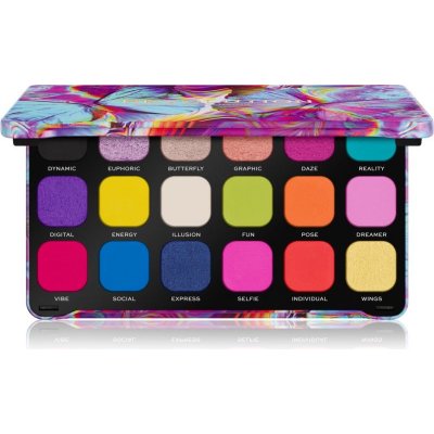Makeup Revolution Forever Flawless paleta očních stínů Digi Butterfly 18 x 1.1 g – Zboží Mobilmania