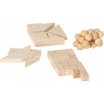 Small foot Dřevěné hry Dřevěné hlavolamy set 4 ks v pytlících – Zboží Dáma