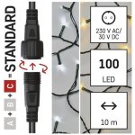 Emos D1AN01 Standard LED spojovací vánoční řetěz 10 m venkovní teplá studená bílá – Hledejceny.cz