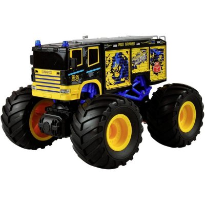 Amewi modrá komutátorový RC model auta elektrický monster truck zadní 2WD 4x2 RtR 2,4 GHz 1:18 – Zboží Dáma