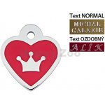 QUICK TAG gravírovací známka srdíčko s korunkou S – Hledejceny.cz