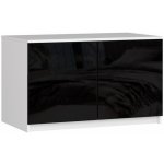 Ak furniture Star 90 cm bílý / černý lesk – Zbozi.Blesk.cz