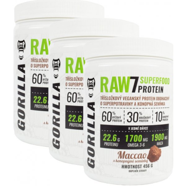 Gorilla RAW7 Superfood Protein 456 g od 399 Kč Heureka.cz