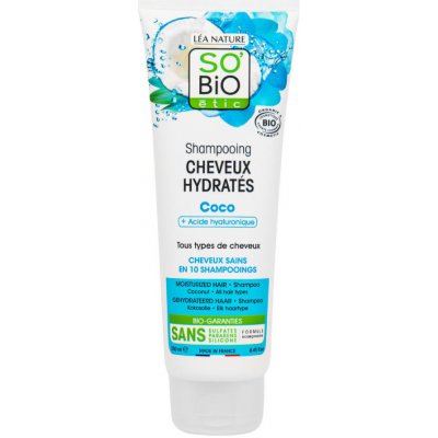 So´Bio étic Shampoo hydratační kokos a kyselina hyaluronová 250 ml – Zboží Mobilmania