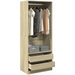 Šatní skříň dub sonoma 80 x 50 x 200 cm kompozitní dřevo - 11461.3307749 – Zboží Dáma