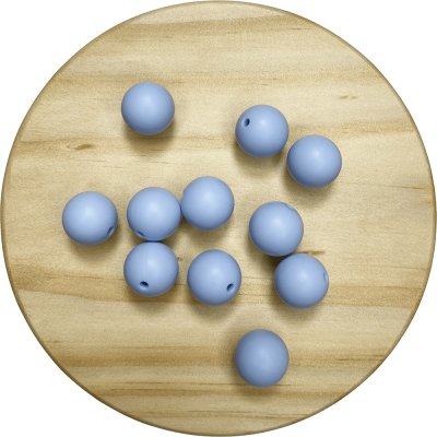 Silikonový korálek 15mm - kulatý Barva korálků: Bledě modrá – Hledejceny.cz