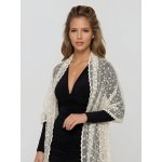 Classic Scarf vyšívaná šála krajka ecru – Hledejceny.cz