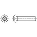 PROFISTYL ISO 7380 INBUS (IMBUS) šroub půlkulatá hlava vnitřní šestihran BUTTON nerez A2 Varianta: ISO 7380 inbus půlkulatý BUTTON A2 M08x030 – Zboží Mobilmania