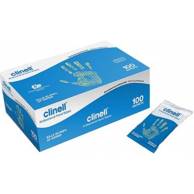 Clinell Antibacterial Hand Wipes 100 ks – Hledejceny.cz