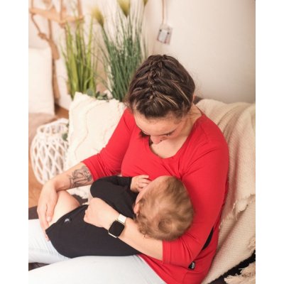 Jožánek kojicí tričko Kateřina 3/4 rukáv olivové – Zboží Dáma