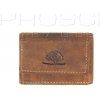 Peněženka Greenburry Kožená peněženka Mini 1681 25 hnědá