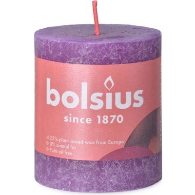 Bolsius Rustic Shine Válec 68x80mm Vibrant Violet fialová – Zboží Mobilmania