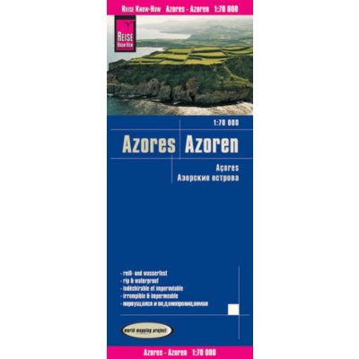 Azorské ostrovy cestovní mapa 1:70t. – Zboží Mobilmania