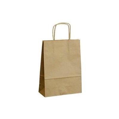 Papírová taška hnědá ExtraTWIST 180x80x240 mm s krouceným uchem – Sleviste.cz