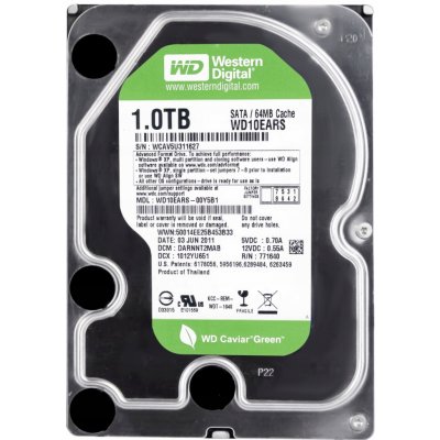 WD 1TB SATA II 3,5", WD10EARS – Zboží Mobilmania