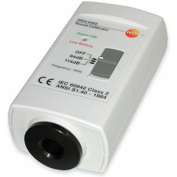 Stavební detektor Testo Kalibrátor hlukoměrů s 1 a 1/2 mikrofonem 0554 0452