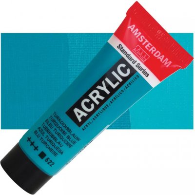 Amsterdam Standart Series akrylová barva 250 ml 522 Turquoise Blue – Hledejceny.cz