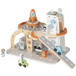 Tooky Toy Montessori dřevěná parkovací stanice garáž – Sleviste.cz