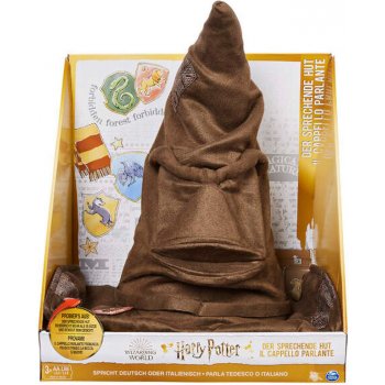 Spin Master Wizarding World Harry Potter Interaktivní mluvící klobouk se zvukem hračka pro děti od 5 let oficiálně licencovaný fanouškovský výrobek hnědá barva