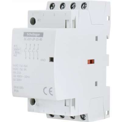 Modulární stykač SC201 2P 25A AC 230V (4NO) Schelinger – Zboží Mobilmania