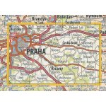 KČT 37 Okolí Prahy východ - nástěnná turistická mapa 90 x 60 cm Varianta: mapa v dřevěném rámu, Provedení: Ticiago černý – Zboží Dáma