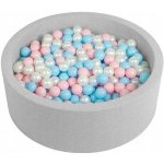 Divio Dětský suchý bazén 90x30 s míčky růžovo-modré 500 míčků – Zboží Dáma