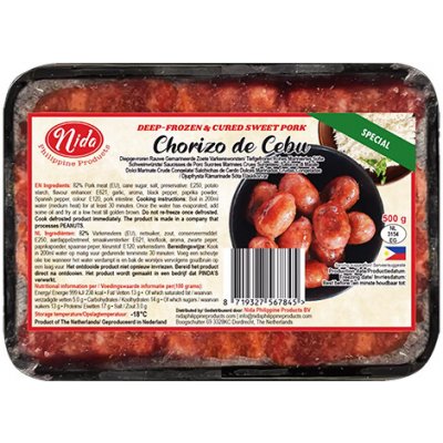 Nida Filipínské sladké vepřové klobásky Chorizo de Cebu 500 g – Zboží Dáma