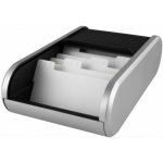 Helit Stolní kartotéka na vizitky Linear černá/stříbrná – Zboží Živě