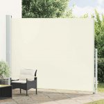 vidaXL Zatahovací boční markýza / zástěna na terasu 220x300 cm krémová – HobbyKompas.cz