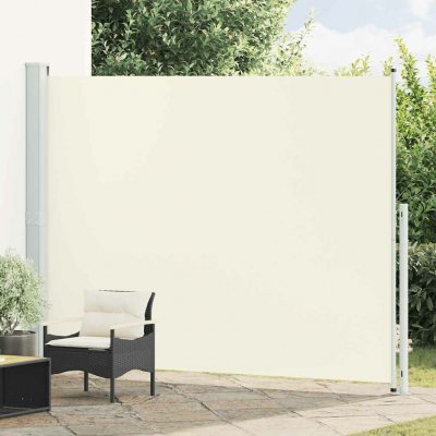 vidaXL Zatahovací boční markýza / zástěna na terasu 220x300 cm krémová – HobbyKompas.cz