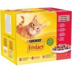 Friskies Cat kuře hovězí jehněčí a kachna ve šťávě 12 x 85 g – Zboží Mobilmania