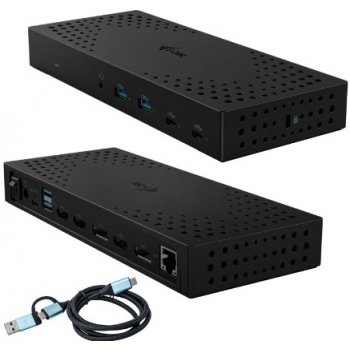 i-Tec USB 3.0 / USB-C / Thunderbolt 3, 3x 4K Docking Station + Power Delivery 85W CATRIPLE4KDOCKPD2