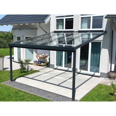 Gutta Premium hliníková pergola 10140x4060mm bílá VSG sklo 10 mm – Zboží Mobilmania