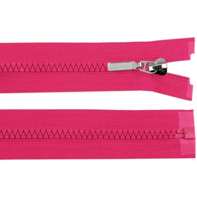 Kostěný zip No 5 délka 50 cm s ozdobným jezdcem Varianta: 145 růžová malinová, Balení: 1 ks – Hledejceny.cz