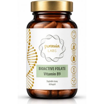 Puravia LABS Bioaktivní folát kyselina listová, 60 kapslí – Hledejceny.cz