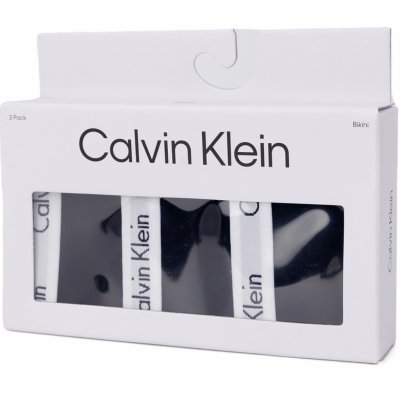 Calvin Klein 3pack dámské kalhotky černé QD3588E-001 – Zboží Dáma