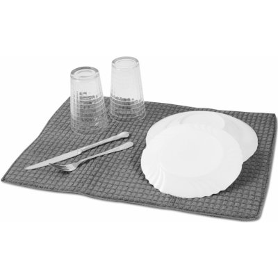Perfect Home 13864 Odkapávací podložka na nádobí 51x38 cm, šedá – Zboží Dáma