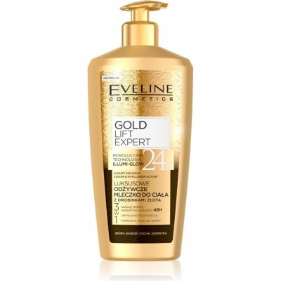 Eveline Cosmetics Gold Lift Expert vyživující tělový krém se zlatem 350 ml – Zboží Mobilmania
