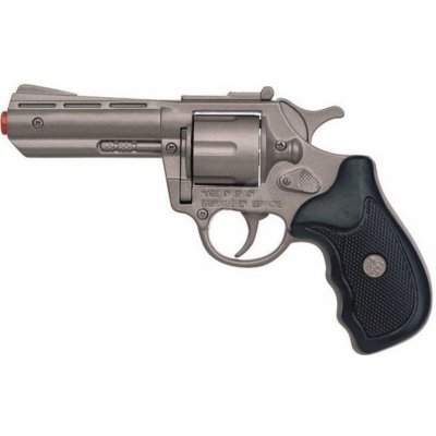 Gonher policejní revolver kovový stříbrný 8 ran 165 x 105 cm – Zbozi.Blesk.cz